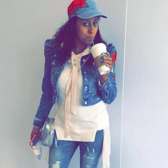 Zara Denim cropped distressed jean jacket Size S - Picture 12 of 13